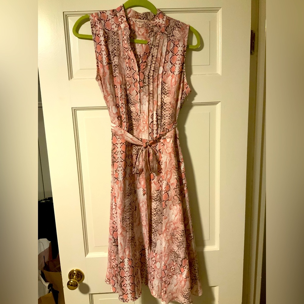 Nanette Pink “Snakeskin Print” Size 8 Dress